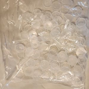 Empty containers with lid attached